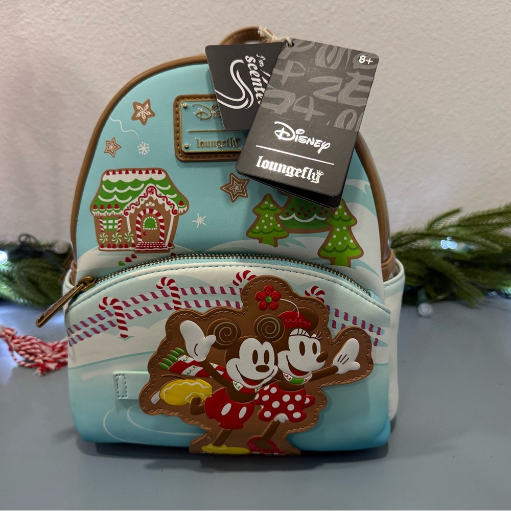 Loungefly Blue and Brown Gingerbread Backpack